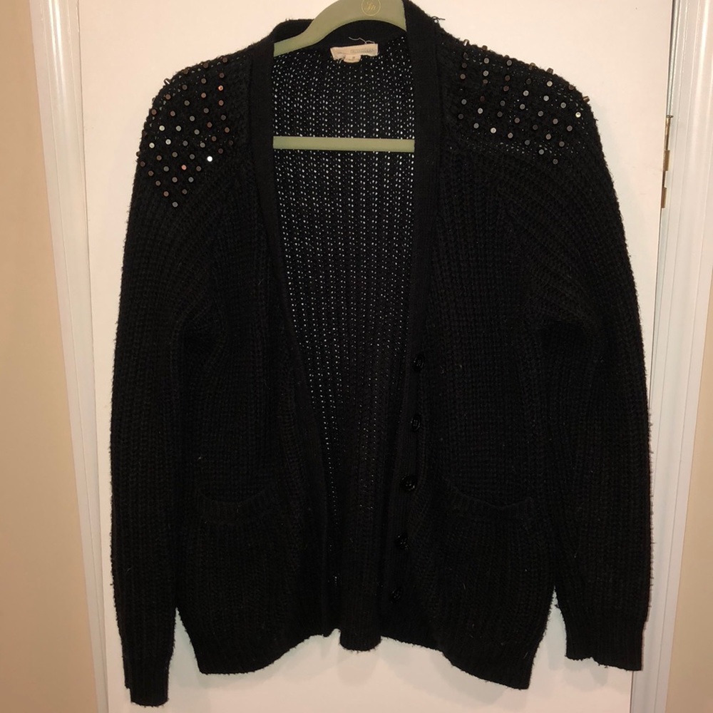 Black studded cardigan